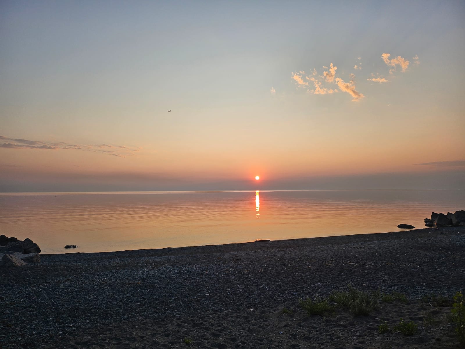 A sunrise over Lake Ontario